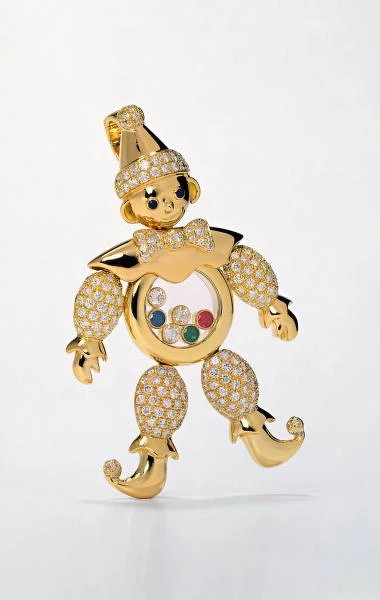 Chopard肚子有滑動鑽石的小丑裝飾